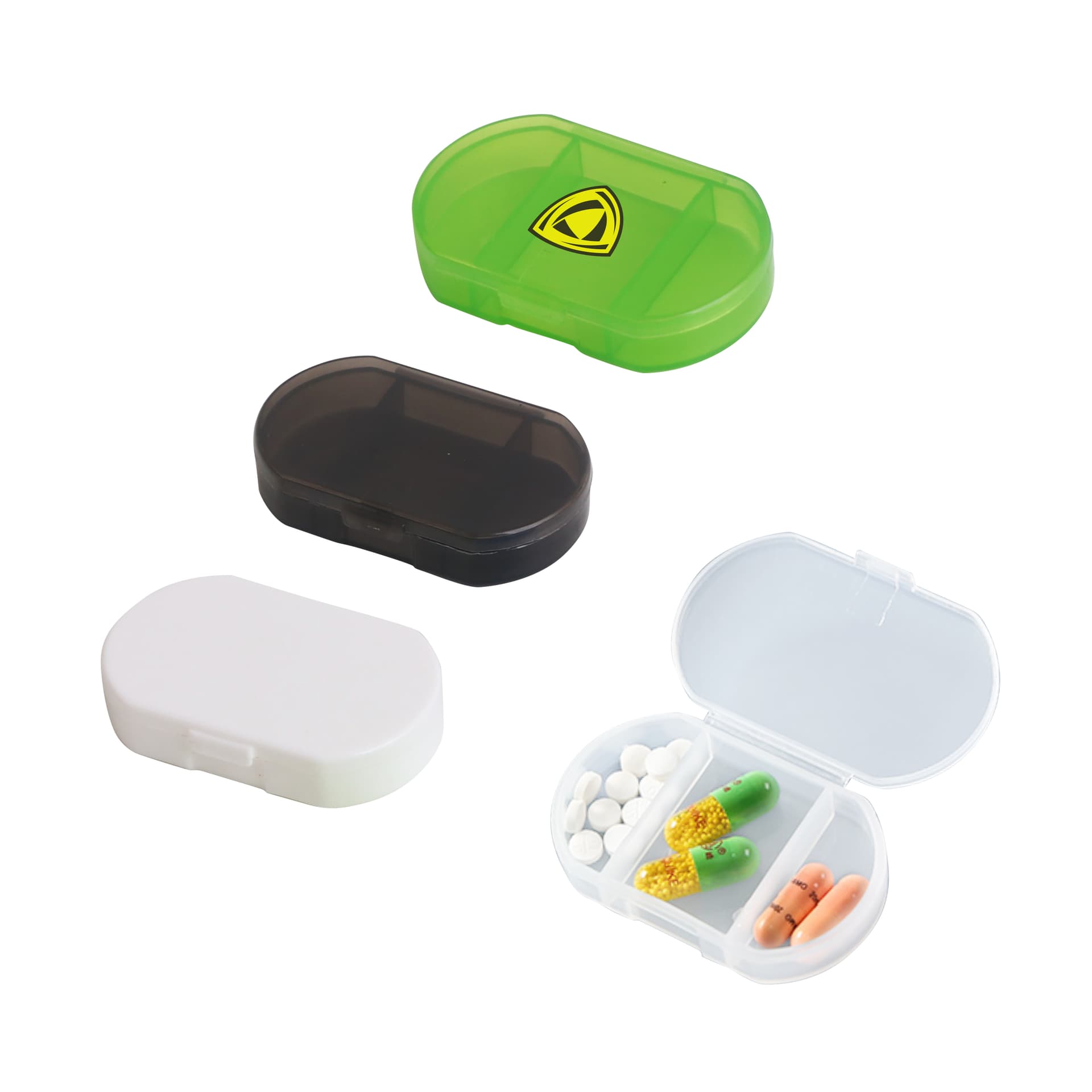 3 Compartments Pill Box
