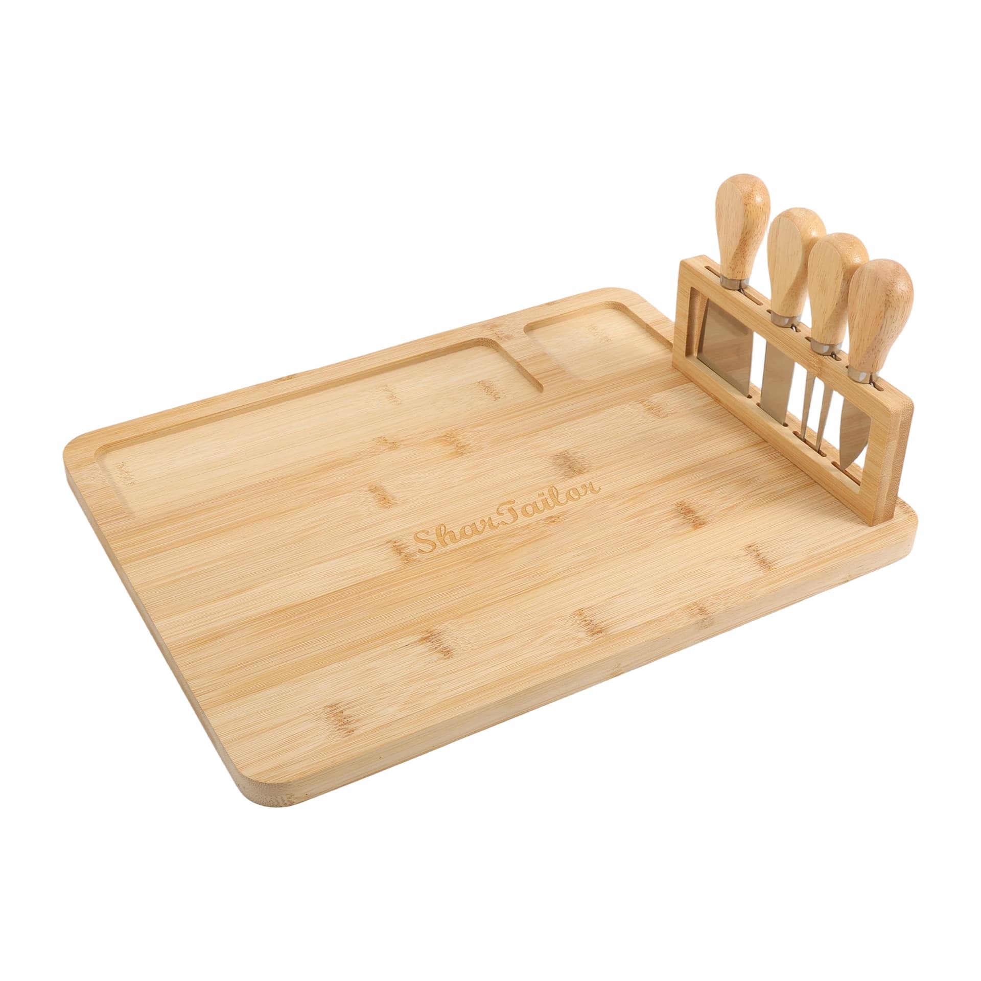 Bamboo Cheese Board Knife Set