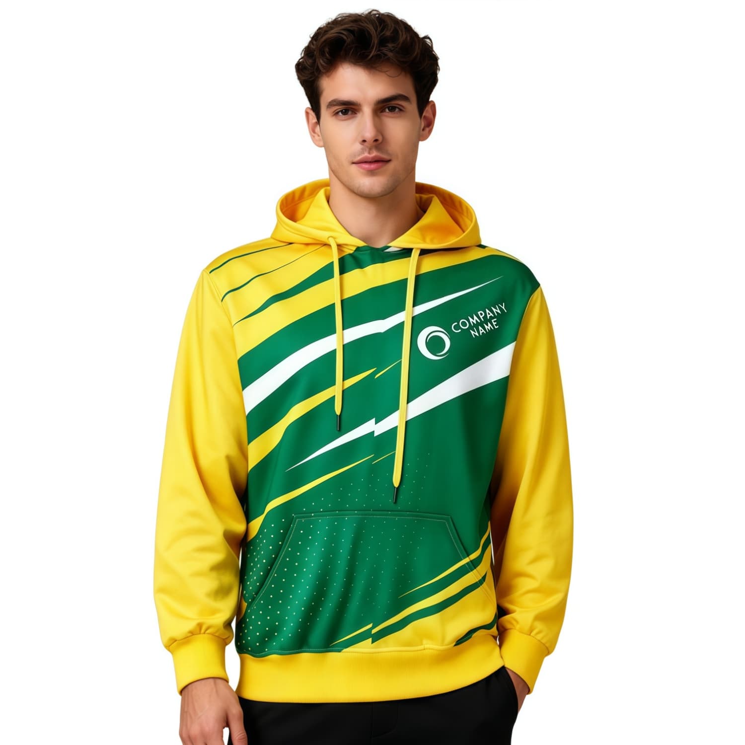 Unisex Adults Polyester Spandex Sublimated Hoodie With Pocket