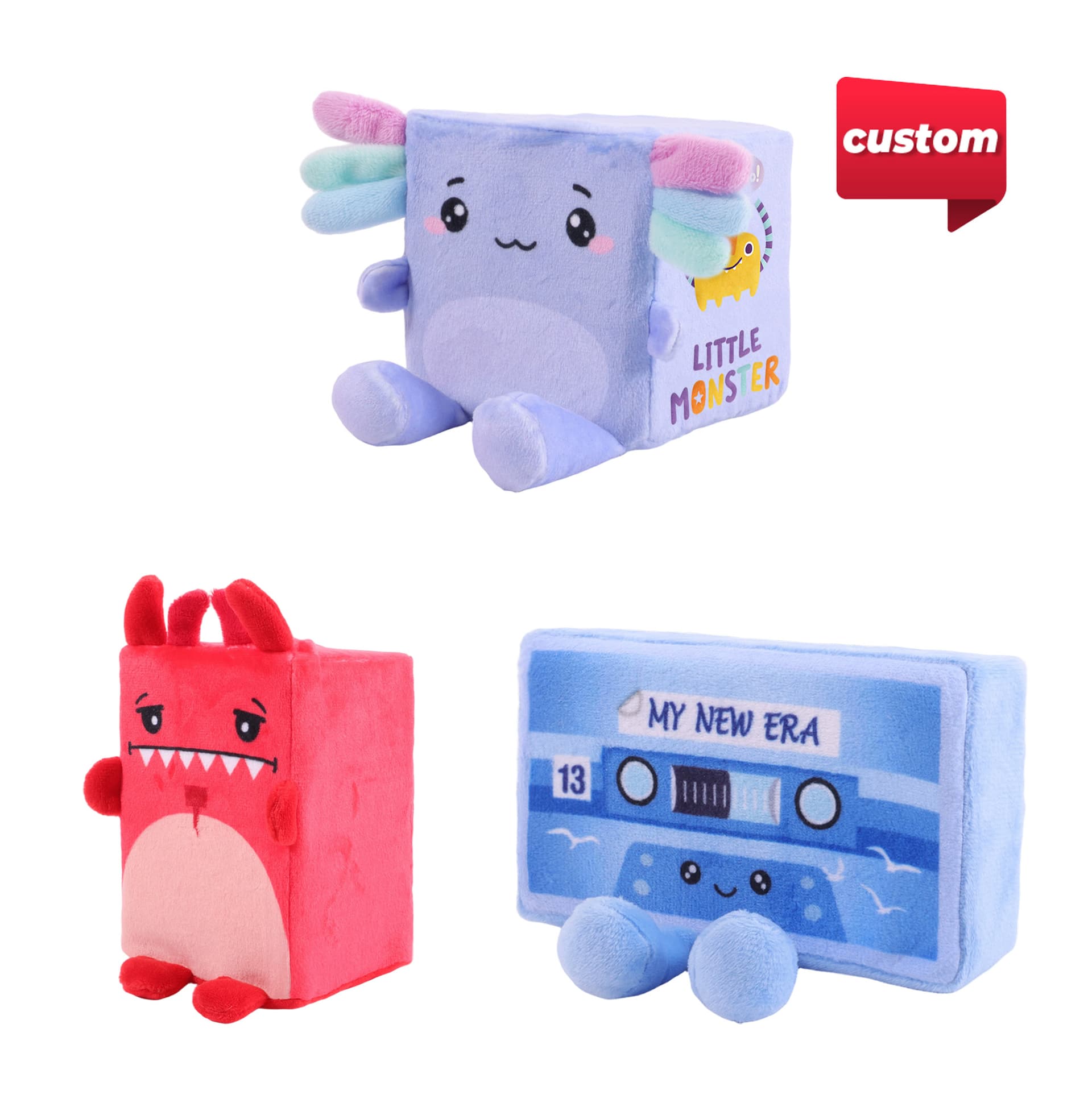 Block Plush Toy with O Ring