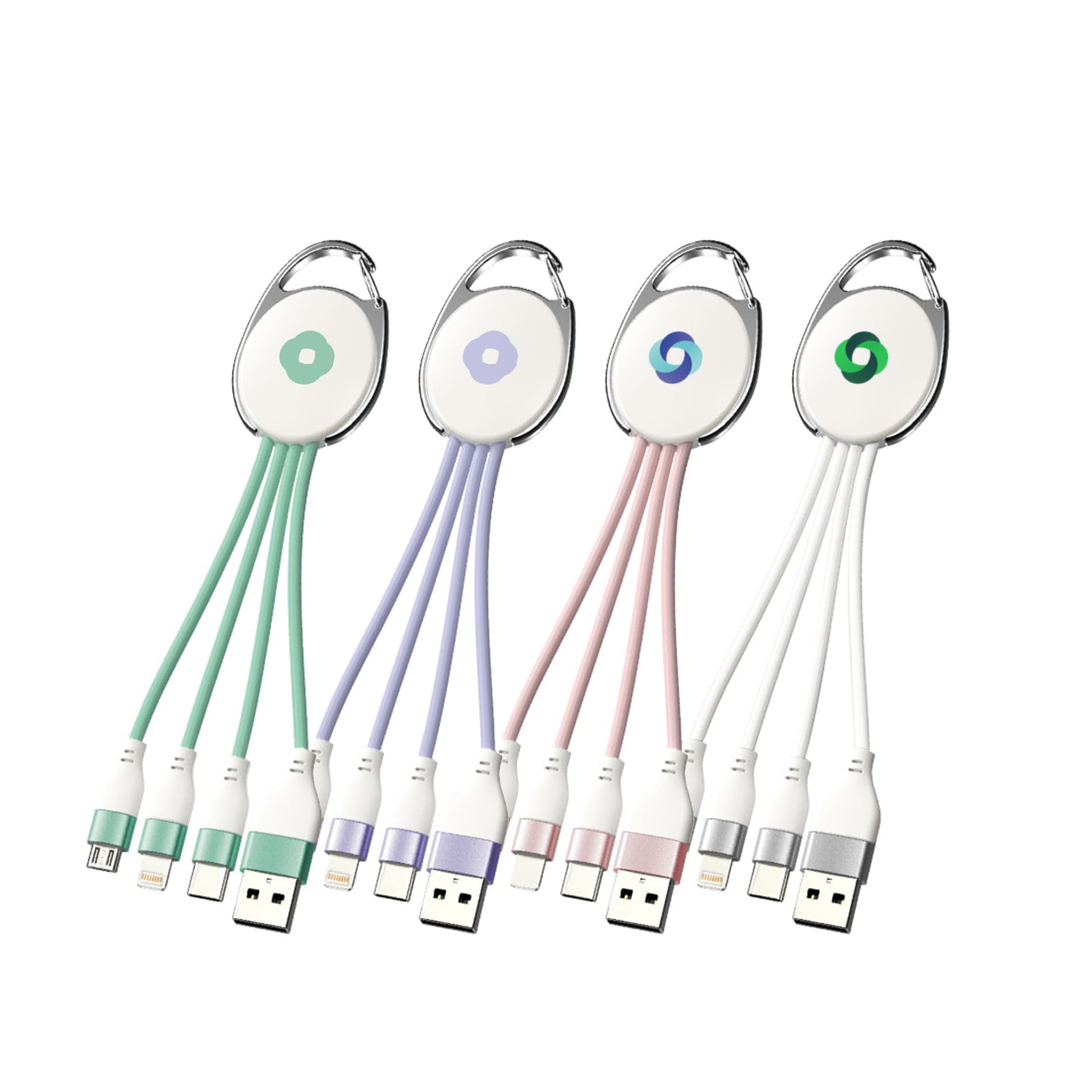 Macarons 3 in 1 Charging Cable with Keyring