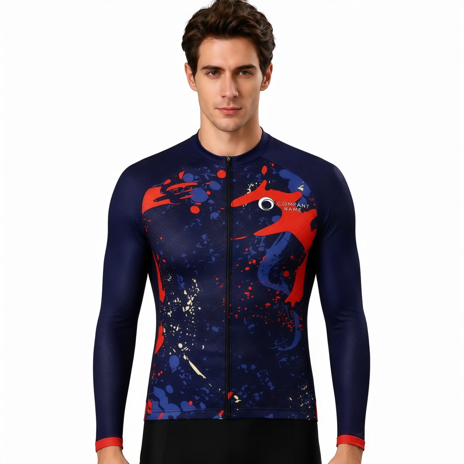 Men's Sublimated Long Sleeve Cycling Jersey