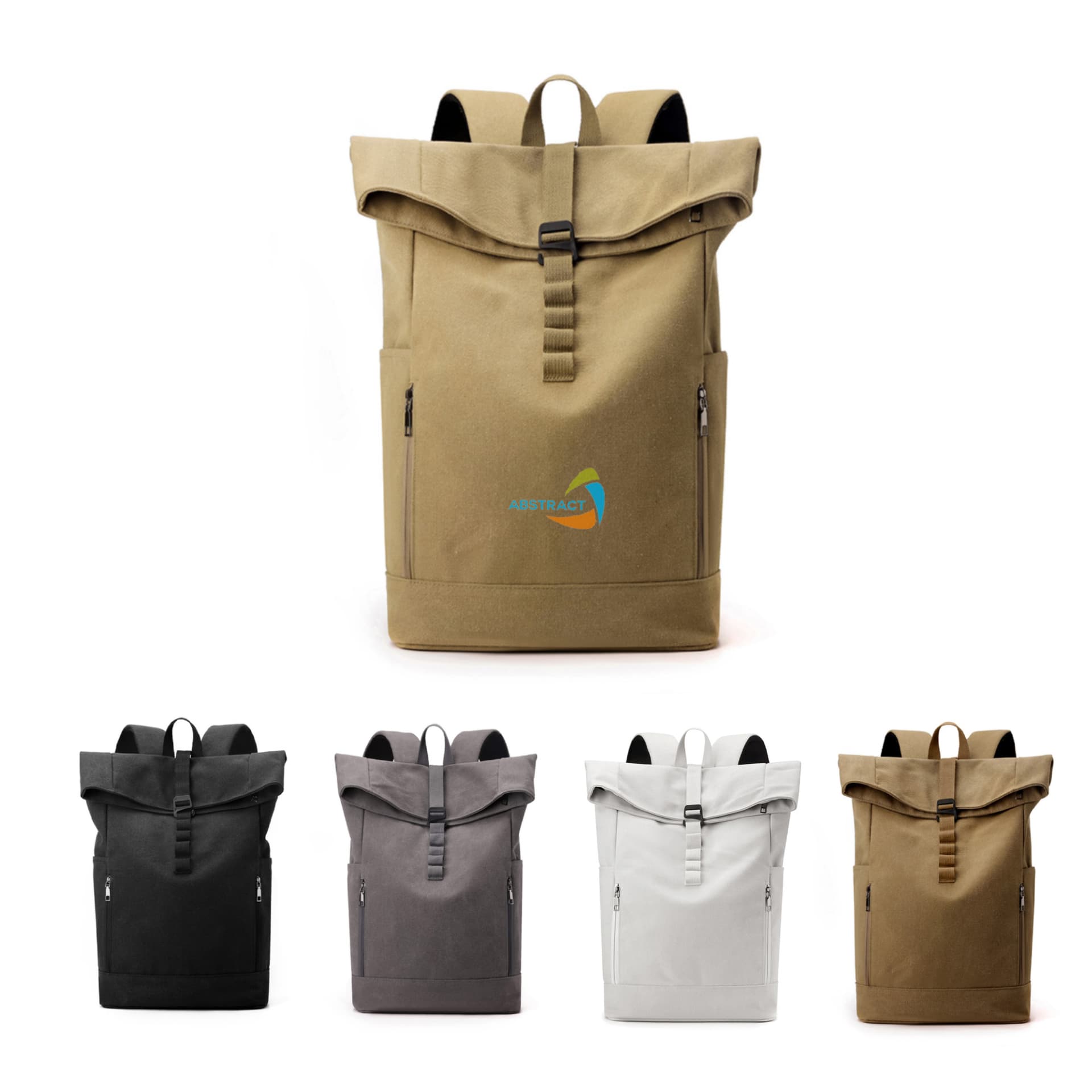Canvas Roll Top Vintage Backpack