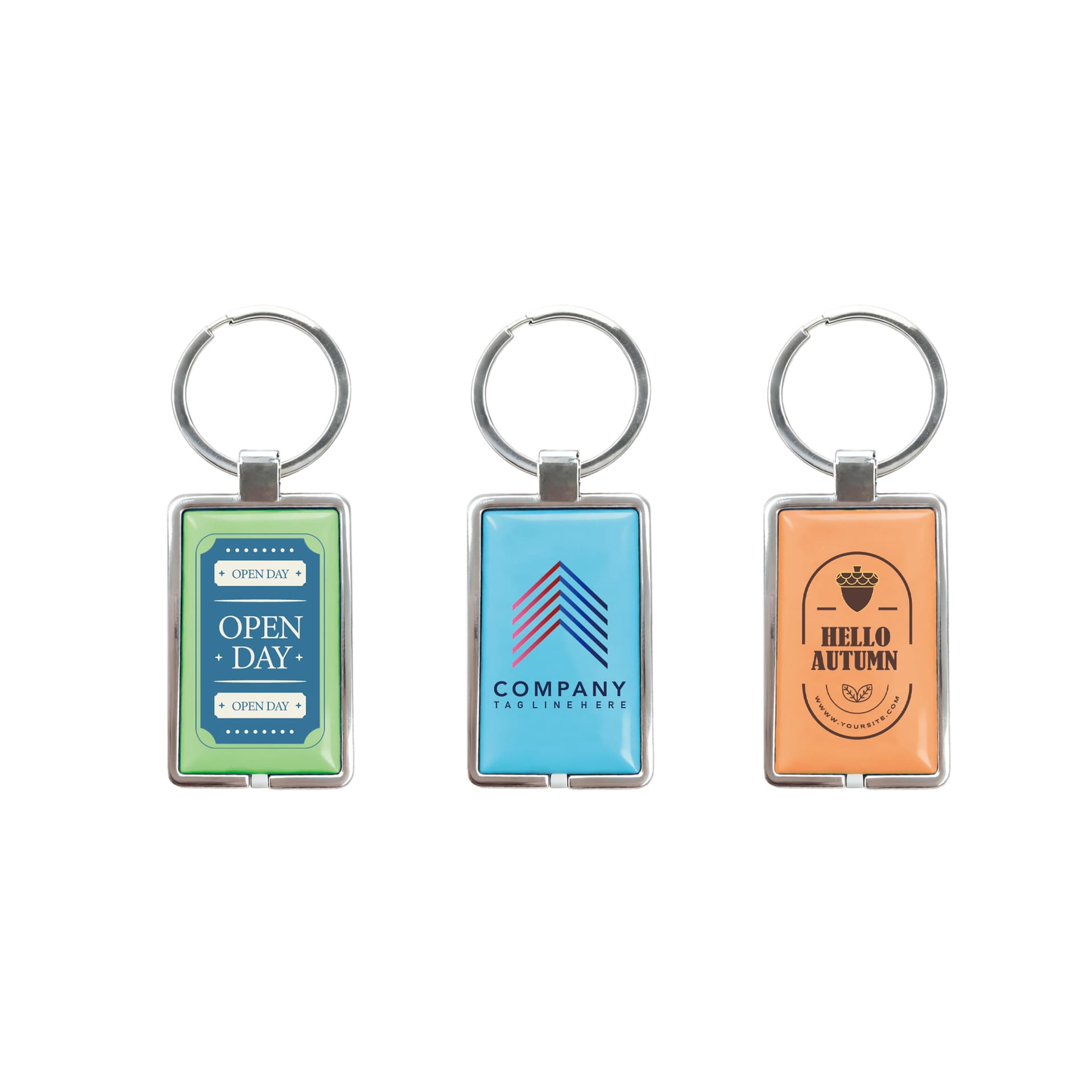 NFC Epoxy Square Tag with Metal Keyring
