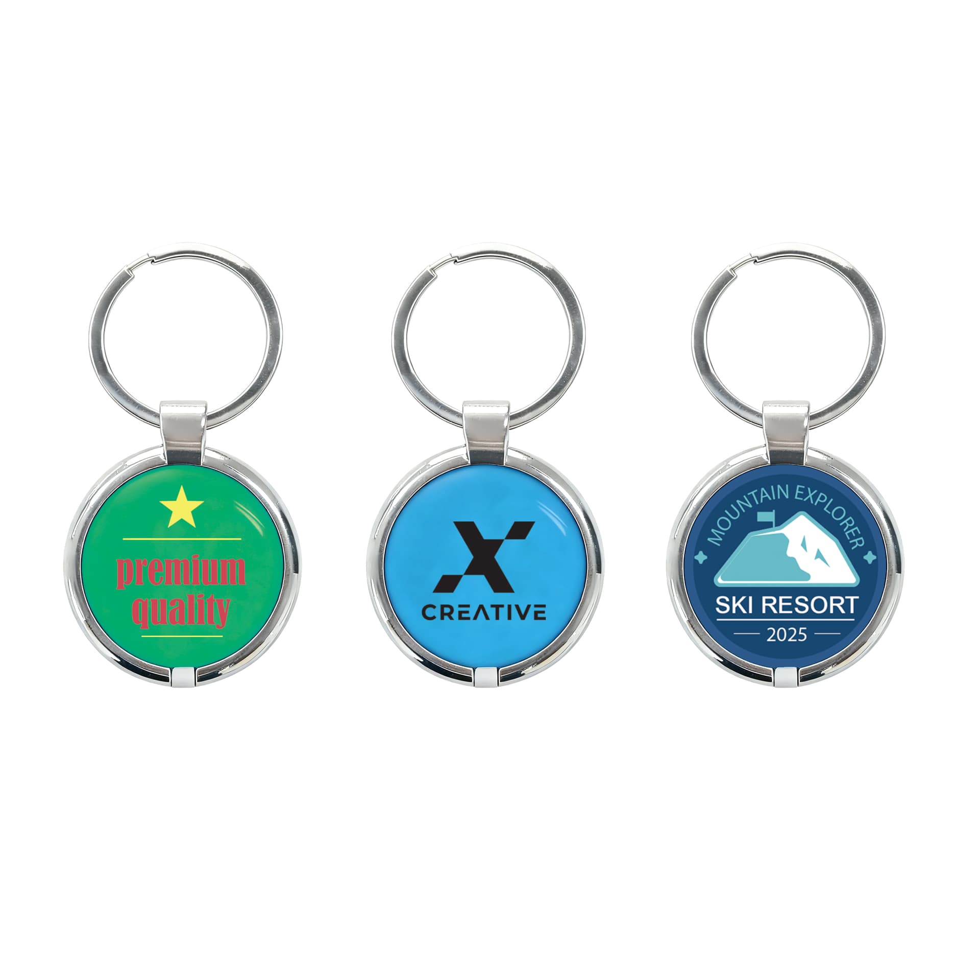 NFC Epoxy Round Tag with Metal Keyring