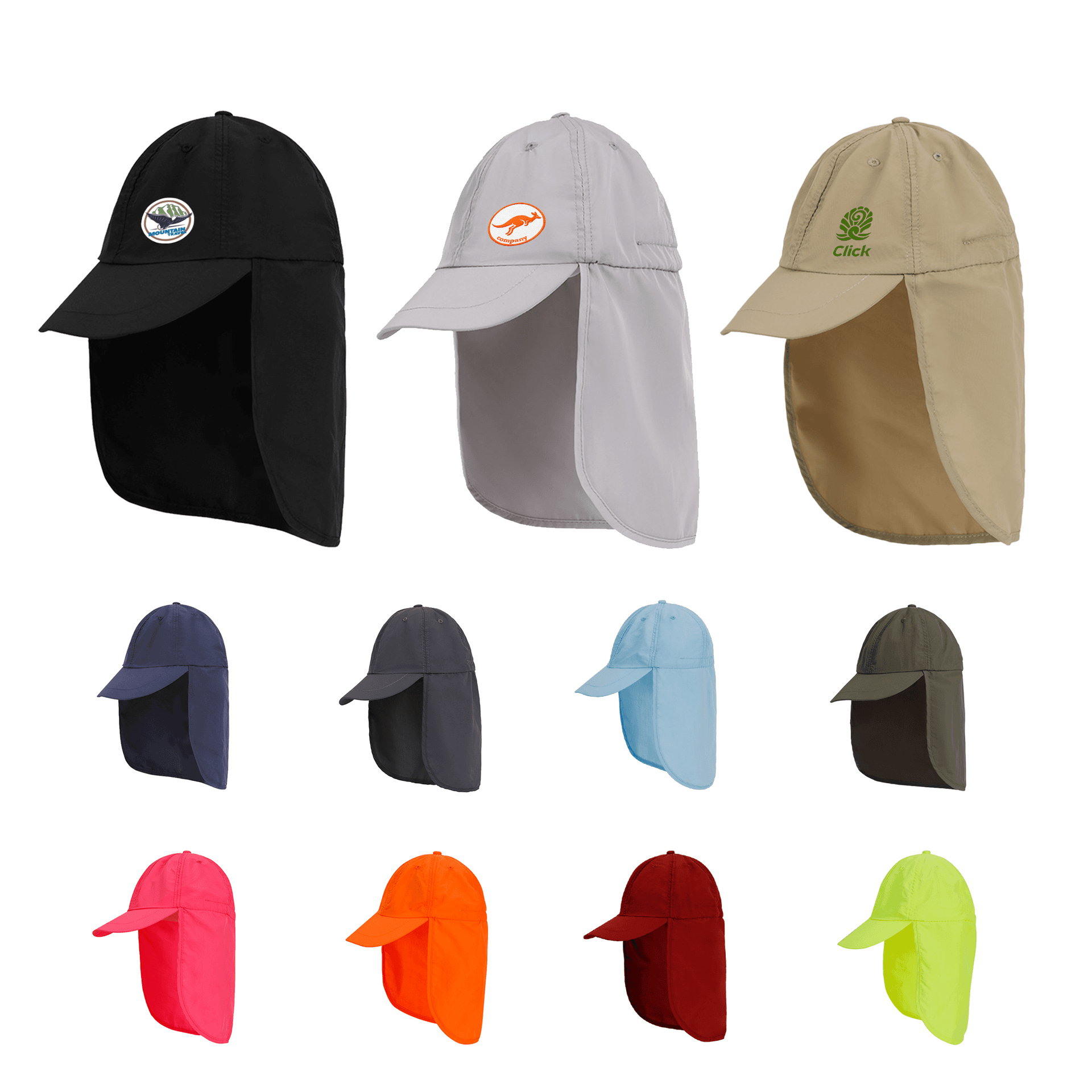 Baseball Cap with Neck Flap