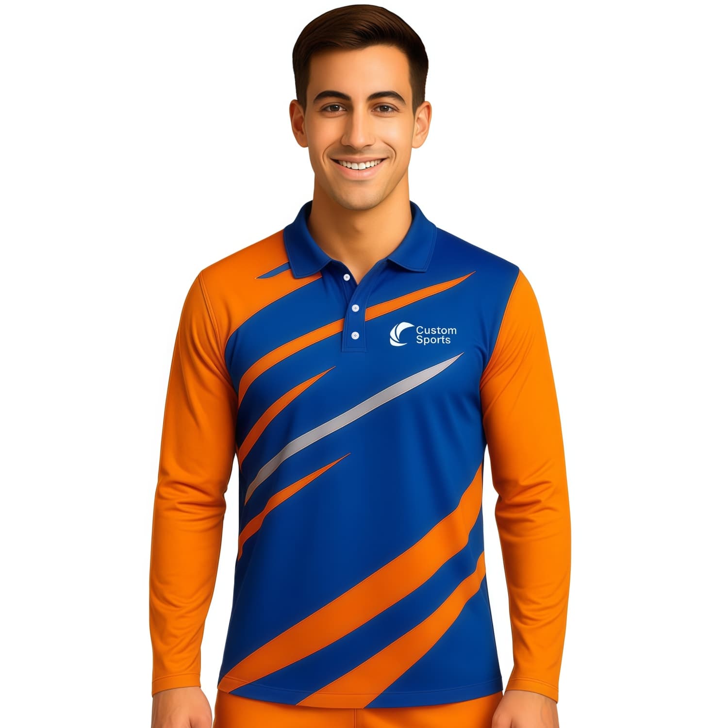 100% Poly Milk Silk Sublimated Basic Long Sleeves POLO