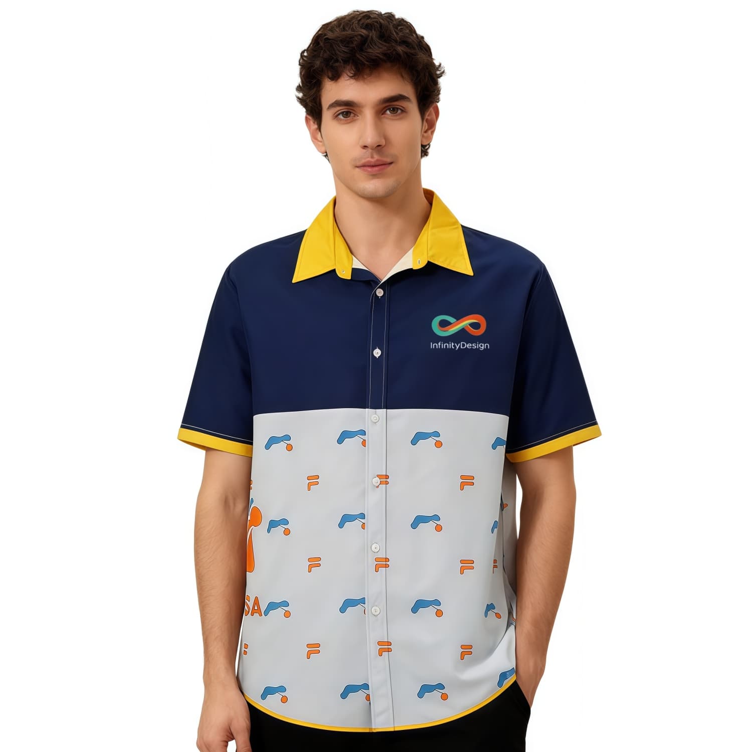 Men's Imitation Cotton Sublimated Hawaiian Shirt