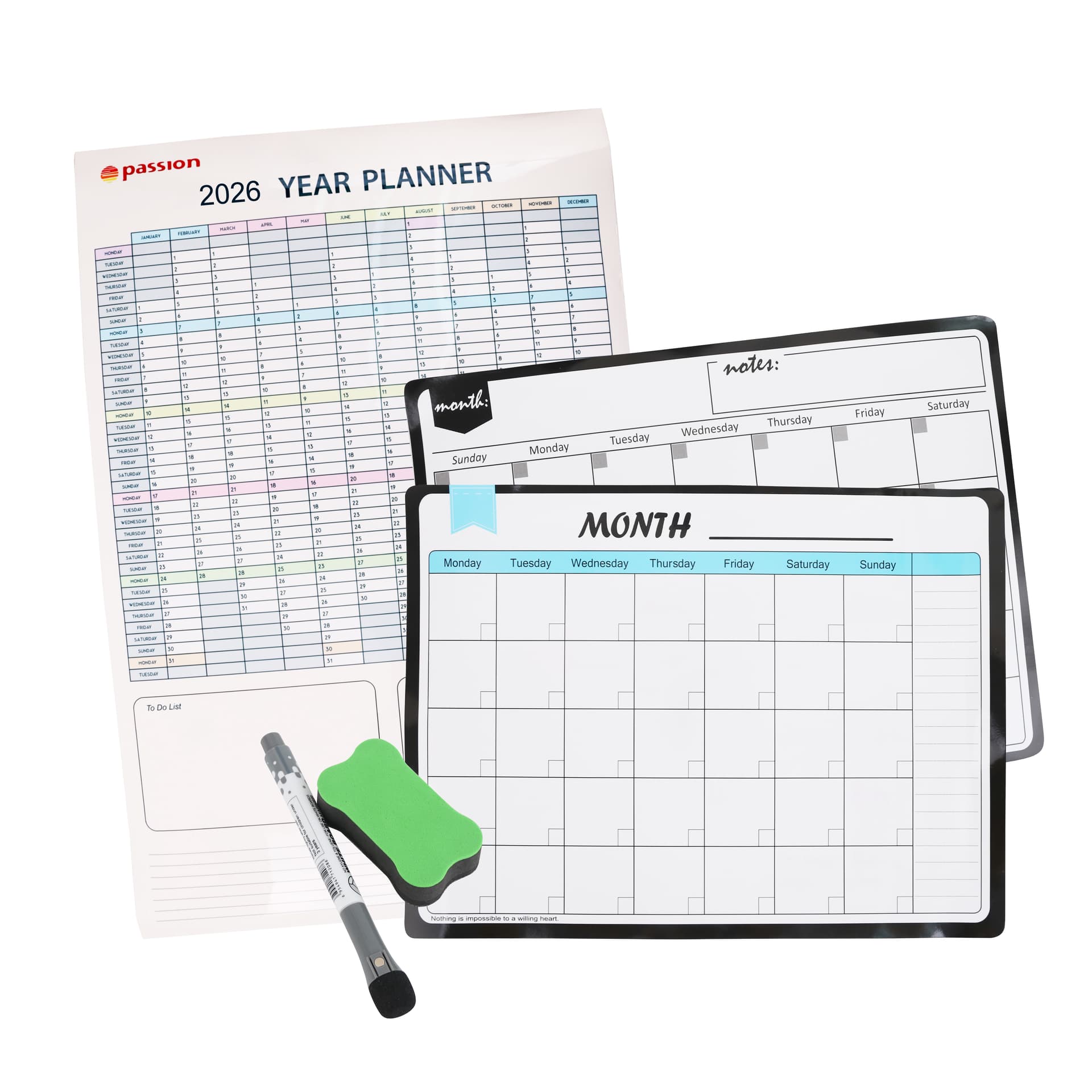 Erasable Magnetic Calendar Planner