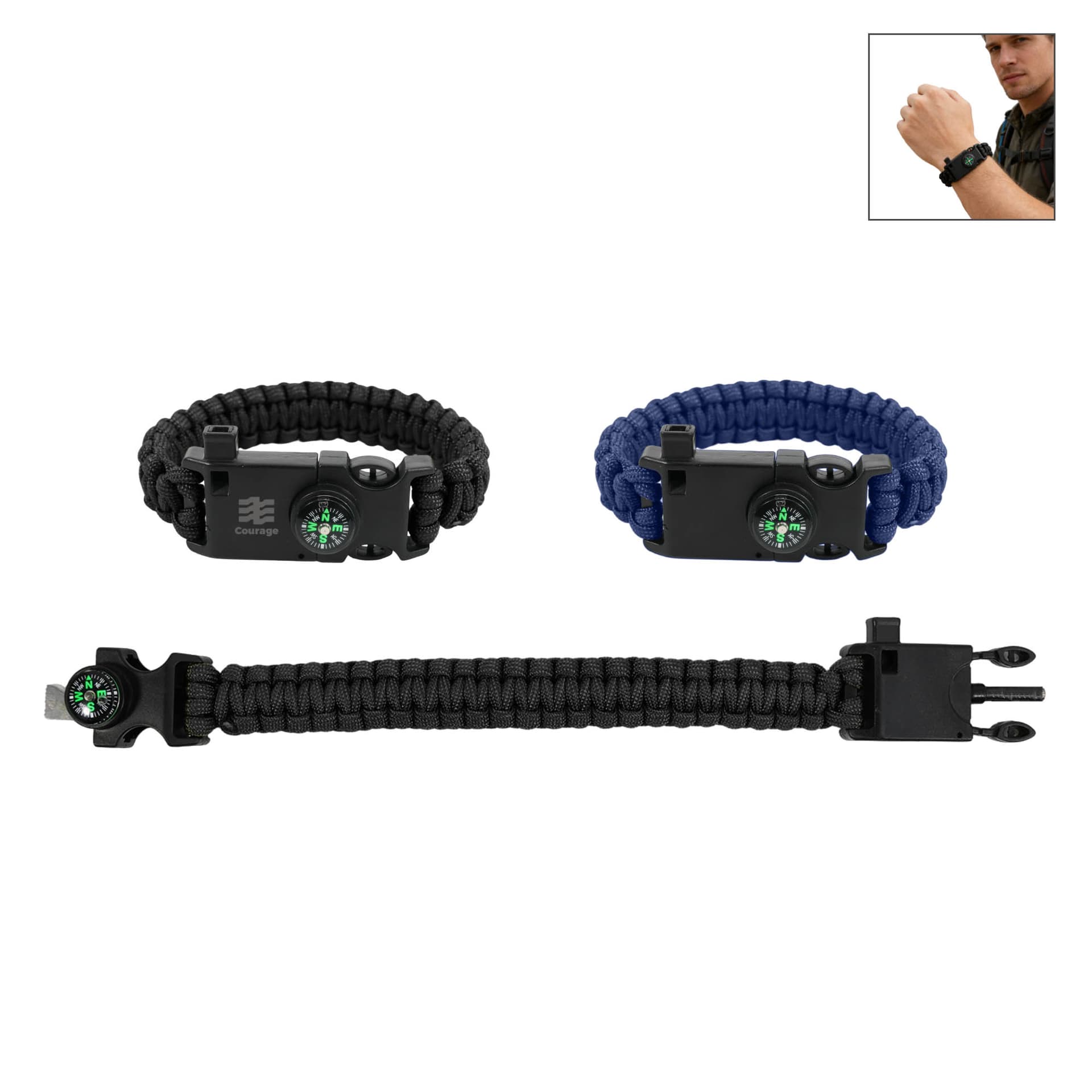 6 in 1 Paracord Survival Bracelet