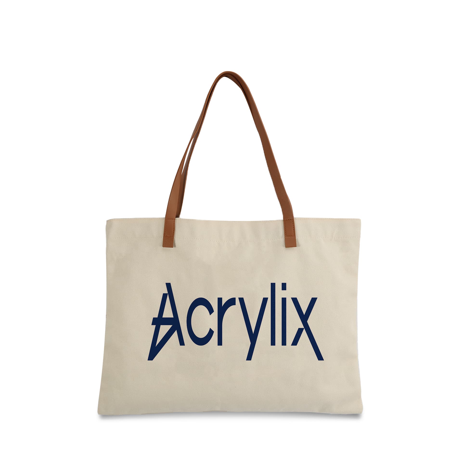 Leather Straps Canvas Bag