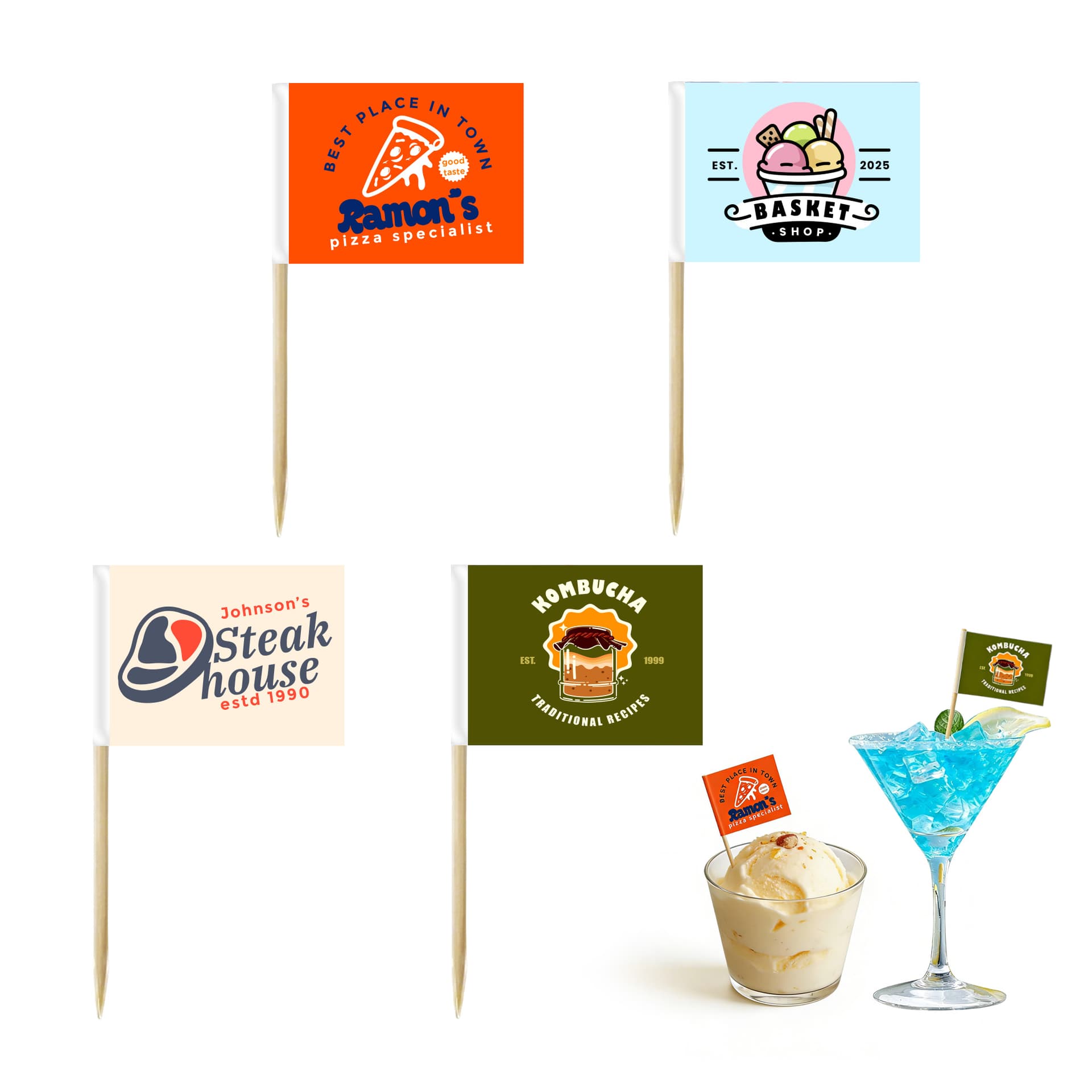 Pack of 100 Labeling Stick Flags