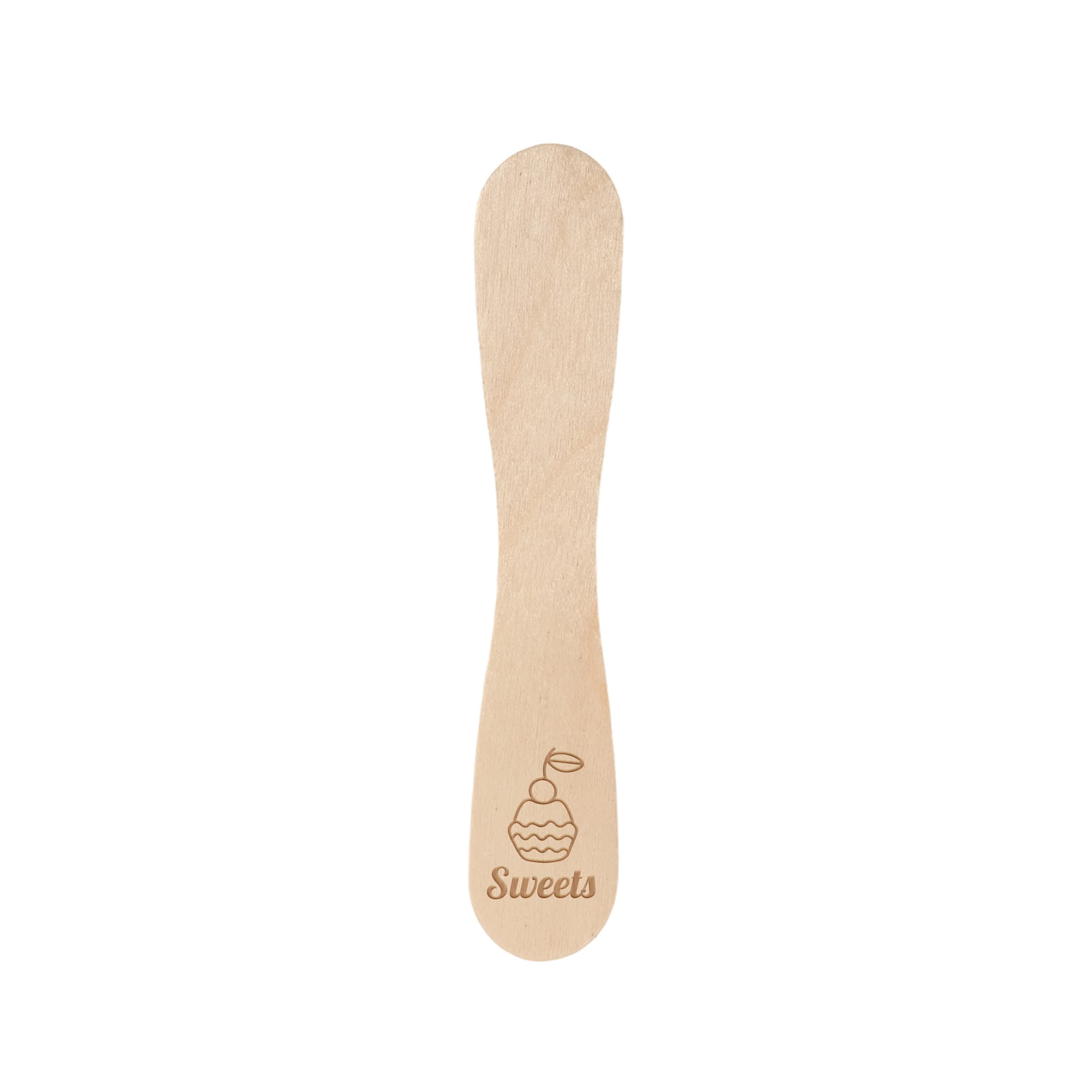 Pack of 100 Wooden Ice Cream Spoons Sticks