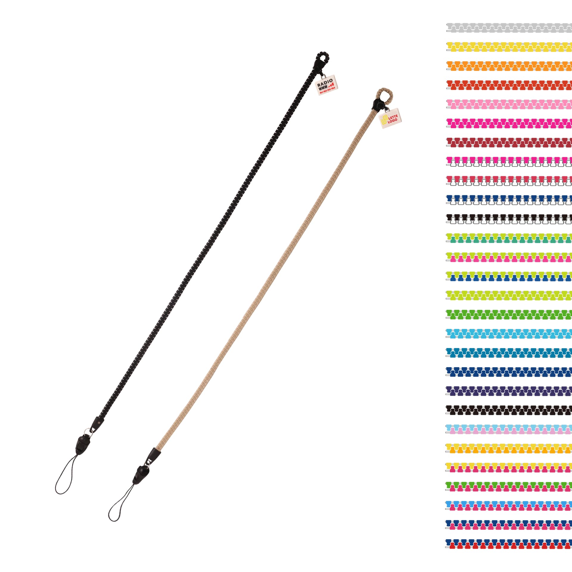 Zipper Lanyard with PVC Tag