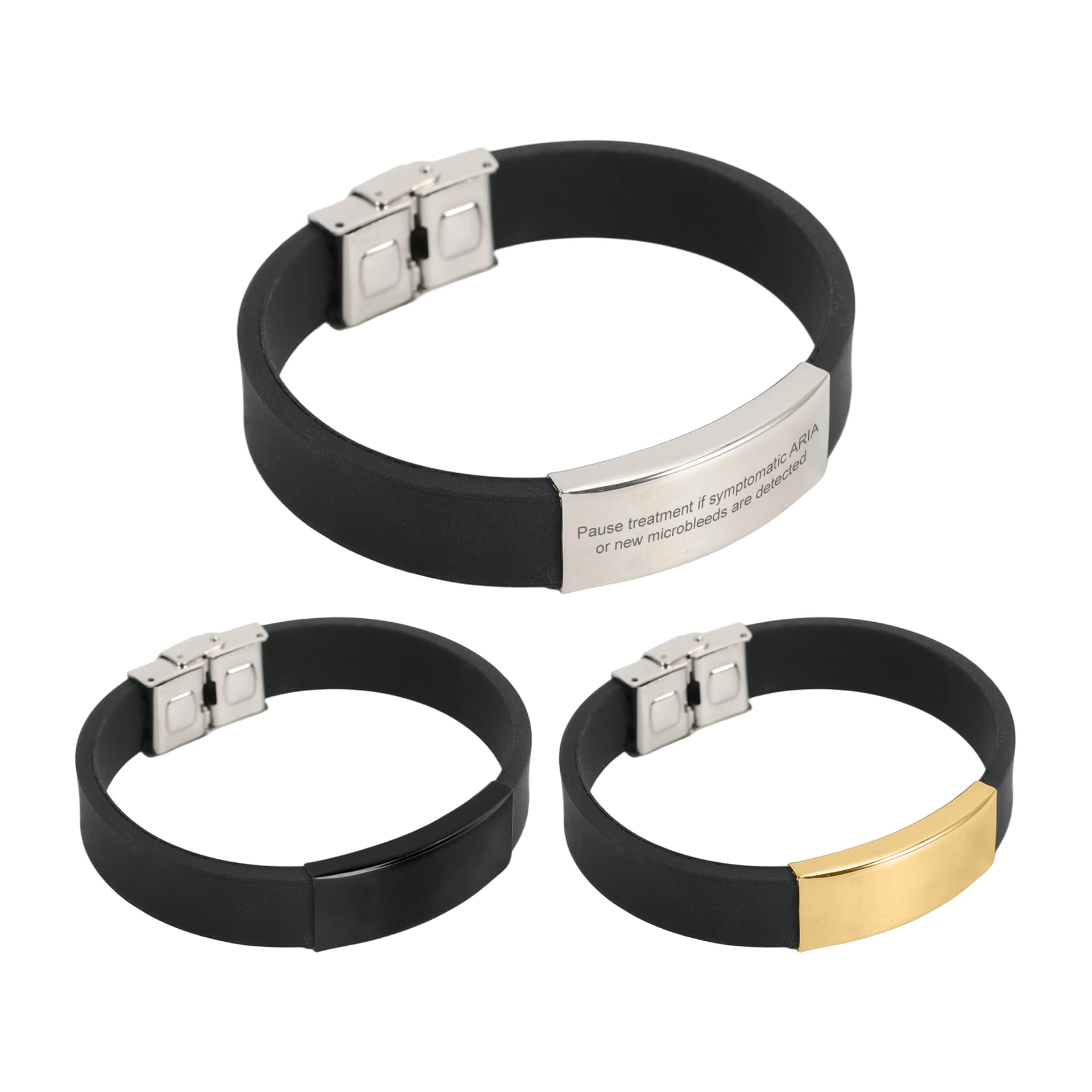 Engraved Stainless Steel Buckle Latch Bracelet
