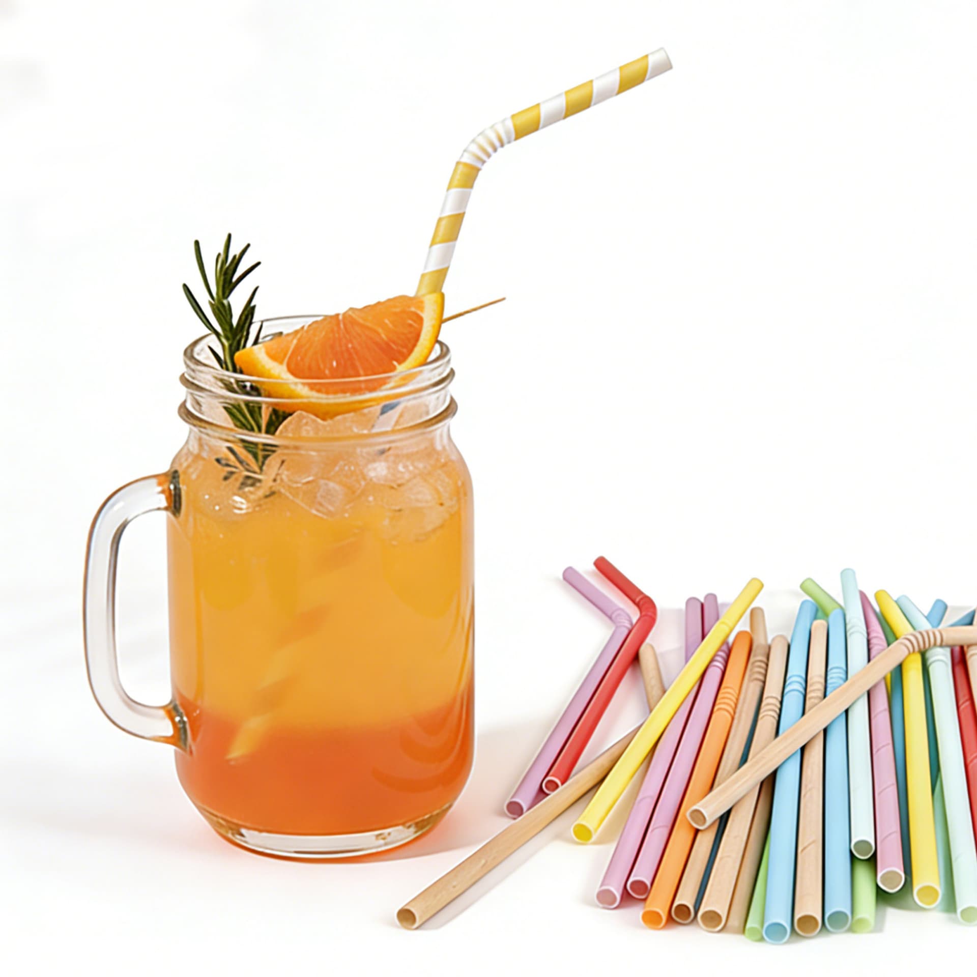 Custom Disposable 3-ply Bendable Drinking Paper Straw