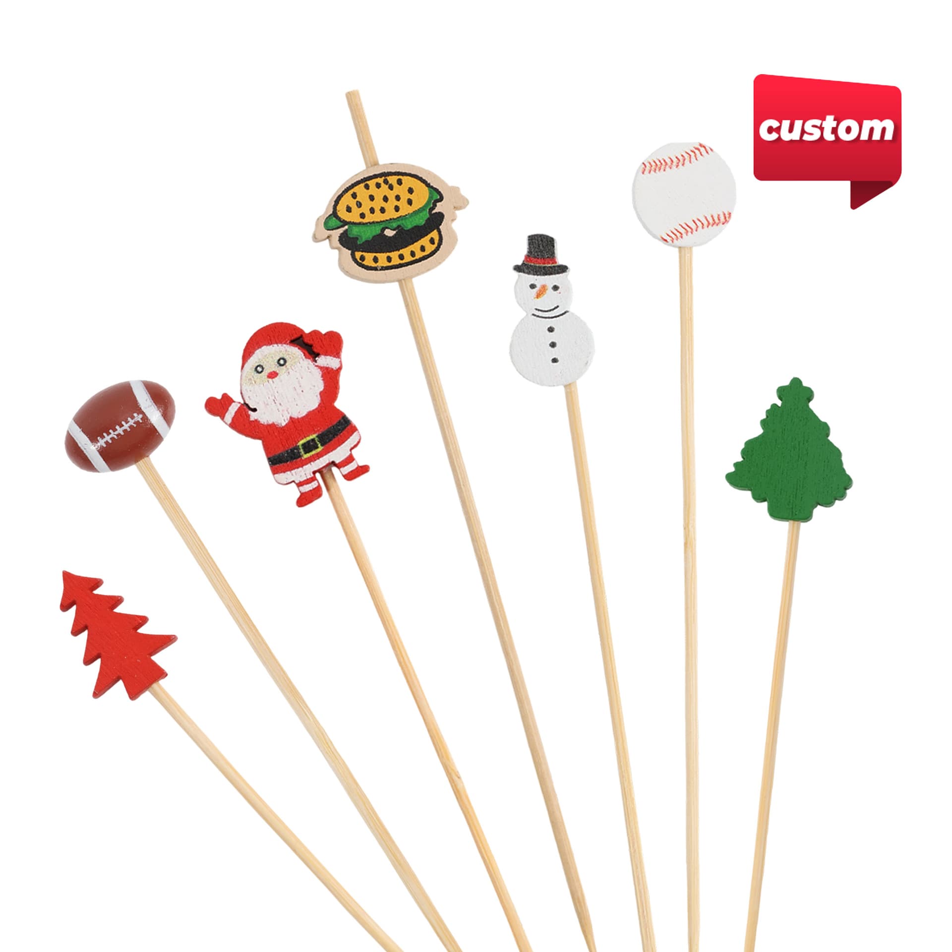 Pack of 100 Custom Cocktail Bamboo Skewers