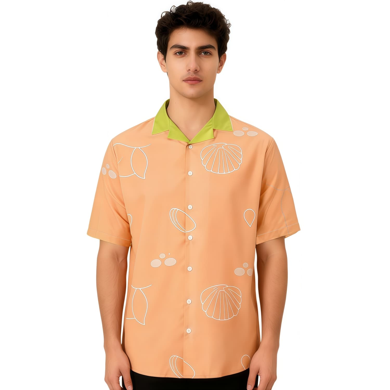 Men's Polyester Spandex Sublimated Cuban Collar Shirt