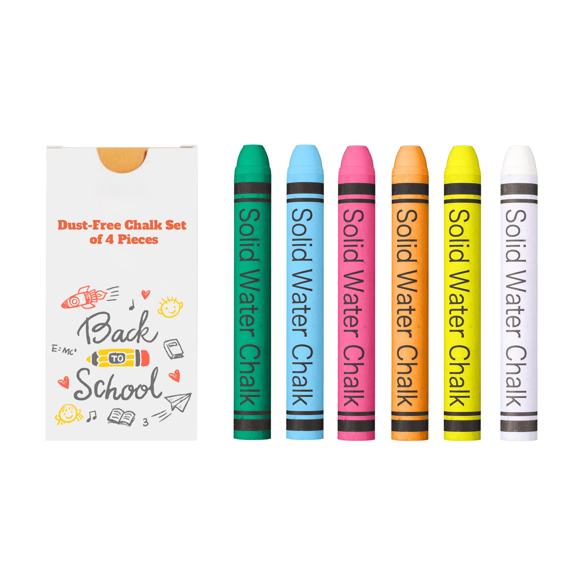 Dust-Free Chalk Set of 4 Sticks