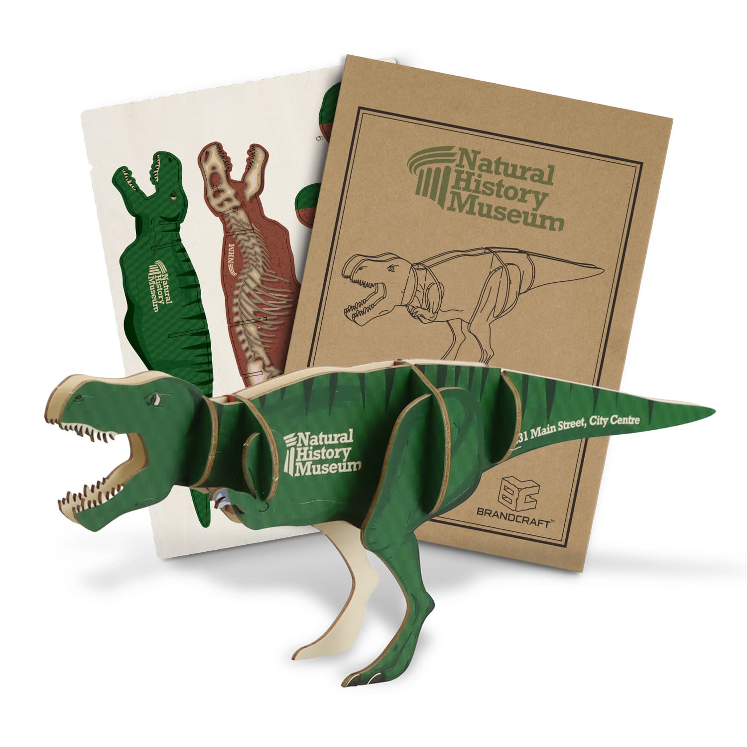 BRANDCRAFT Tyrannosaurus Rex Wooden Model