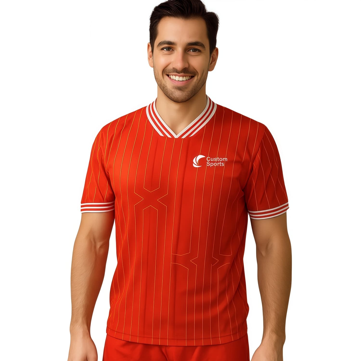 100% Polyester Sublimated Breathable V-Neck Raglan T-shirt