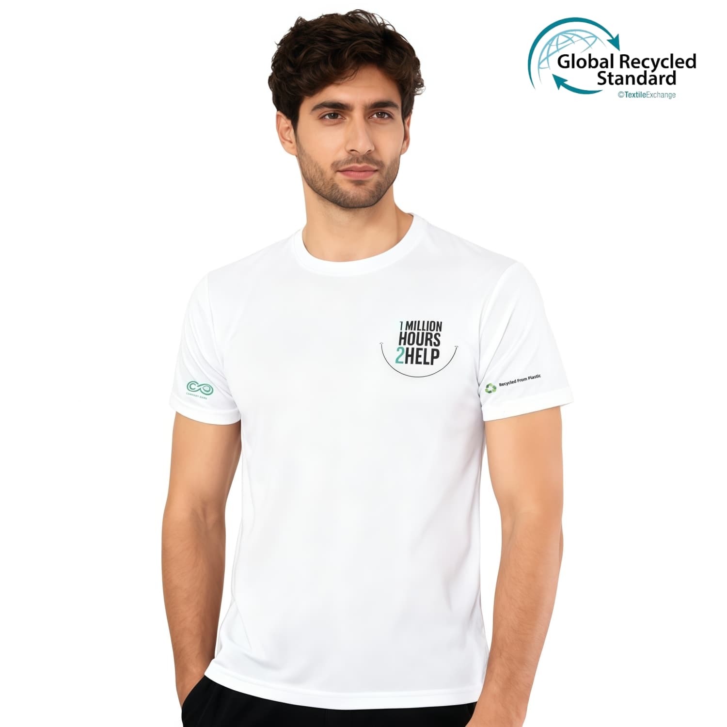 Unisex Adults RPET Sublimated Round-collar Tee Shirt