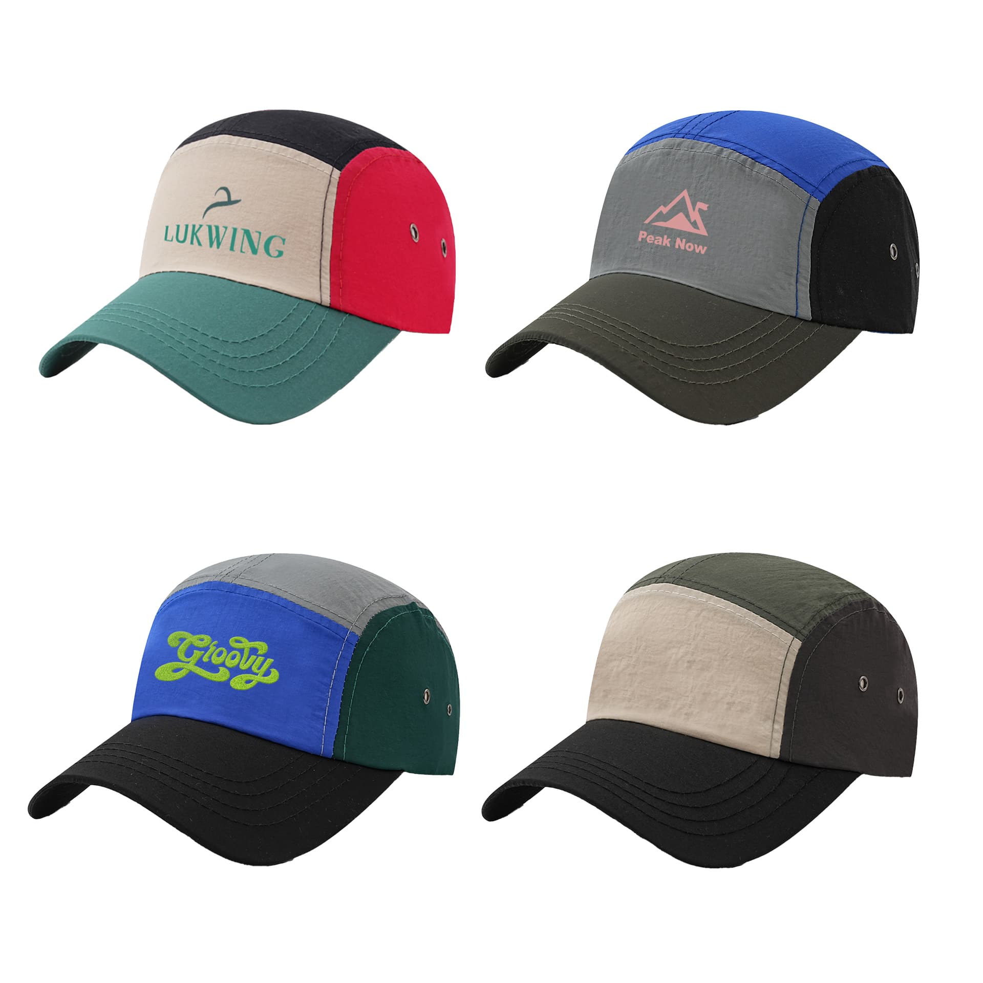 Lightweight 5 Panel Flat Bill Cap