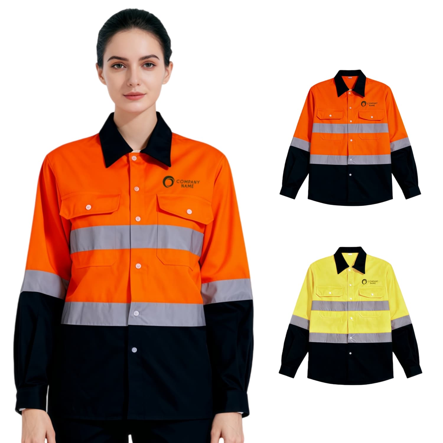 Unisex Cotton Hi-Vis Reflective L/S Shirt