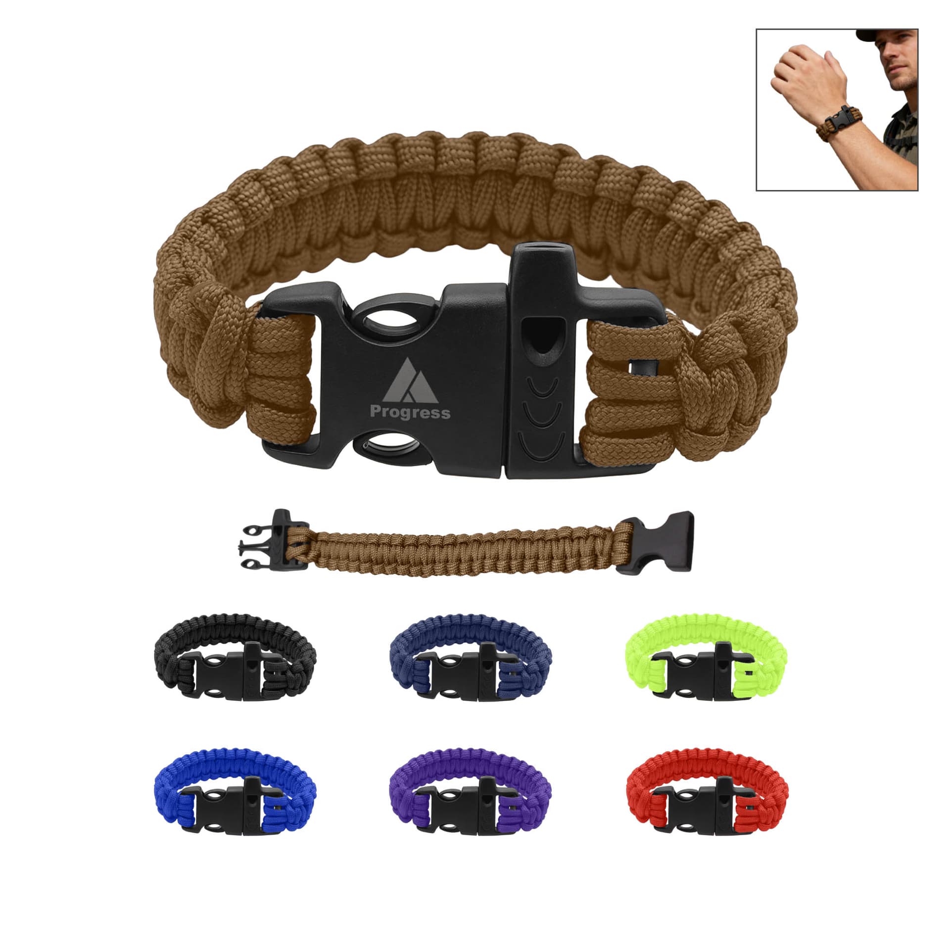 Paracord Bracelet With Whistle
