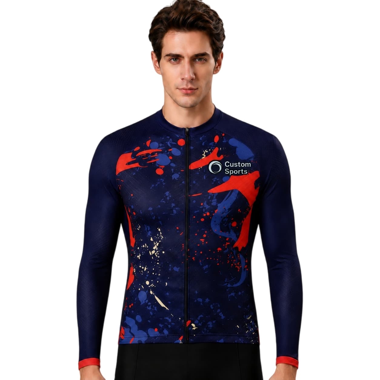Men's Sublimated Long Sleeve Cycling Jersey