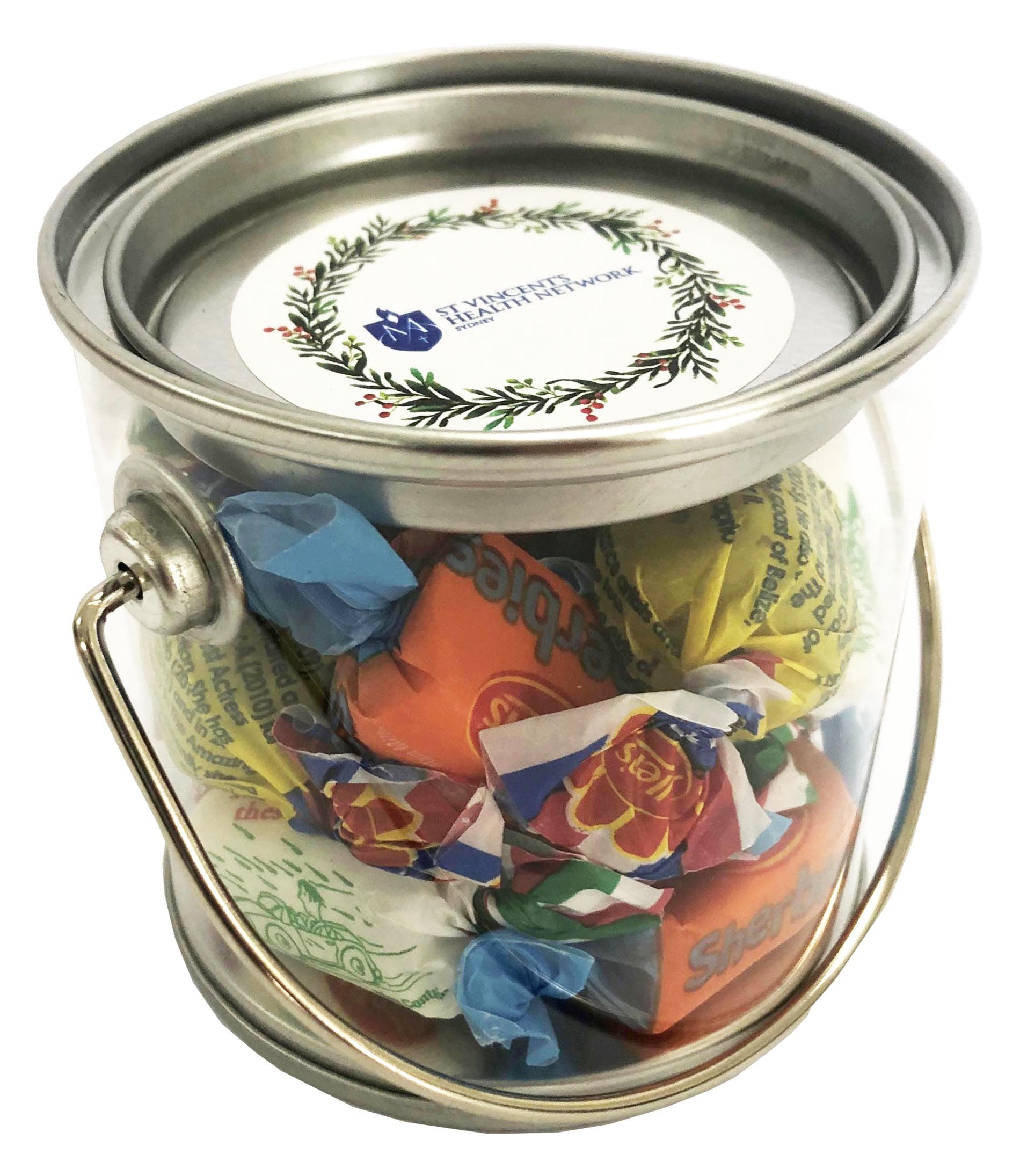Small PVC Bucket with Allen's Wrapped Lollies 100g