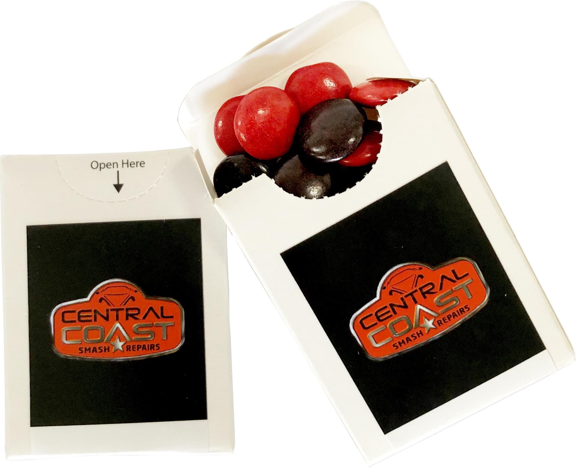 Flip Lid Cardboard Box with Choc Beans 25g
