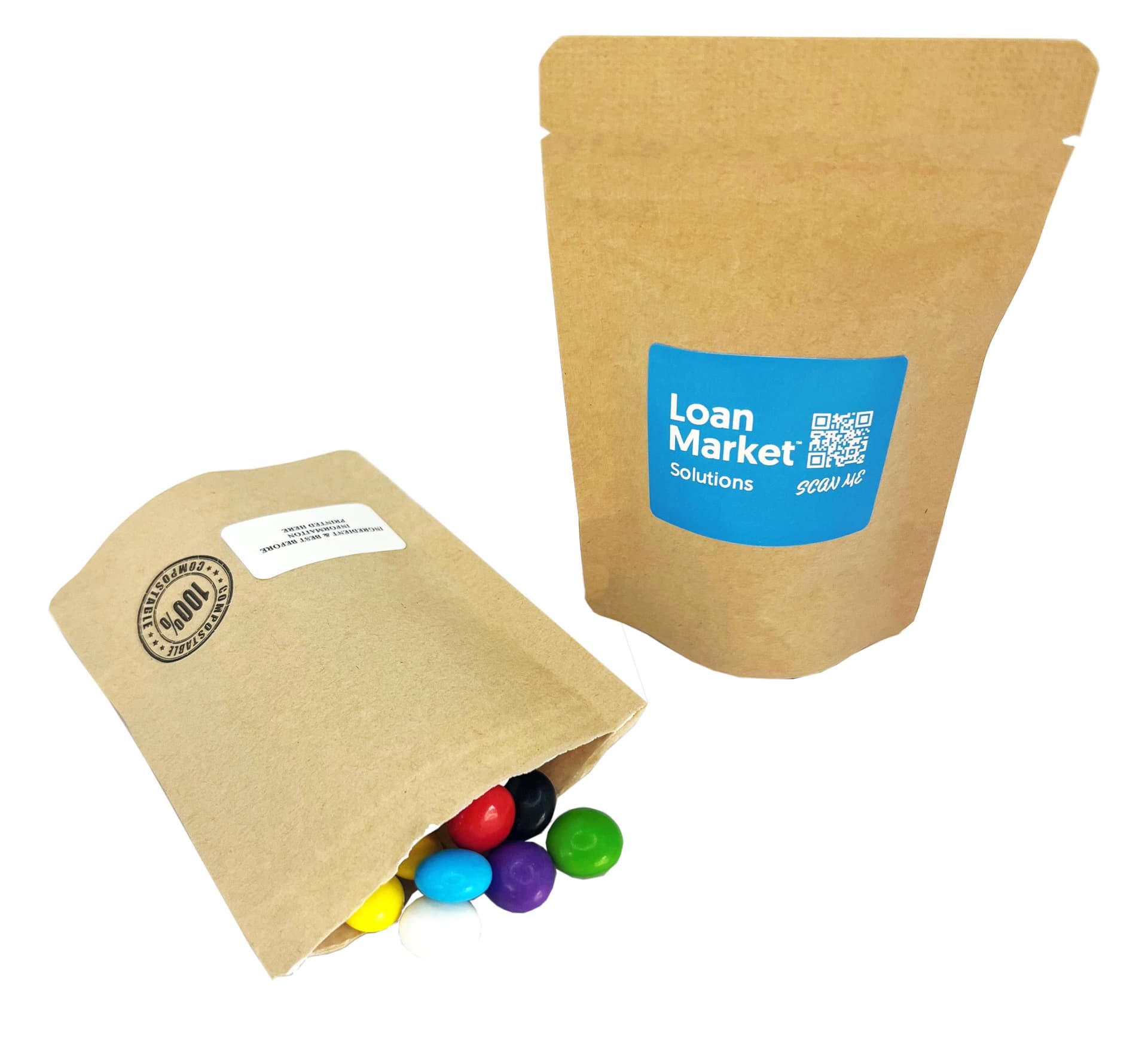 Compostable Bag with Choc Beans 50g