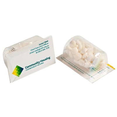 Biz Card Treat with Chewy Mints