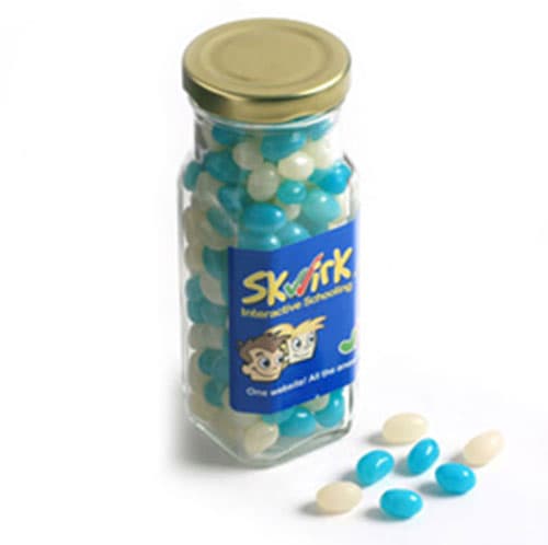 Tall Glass Jar with Mini Jelly Beans 220g
