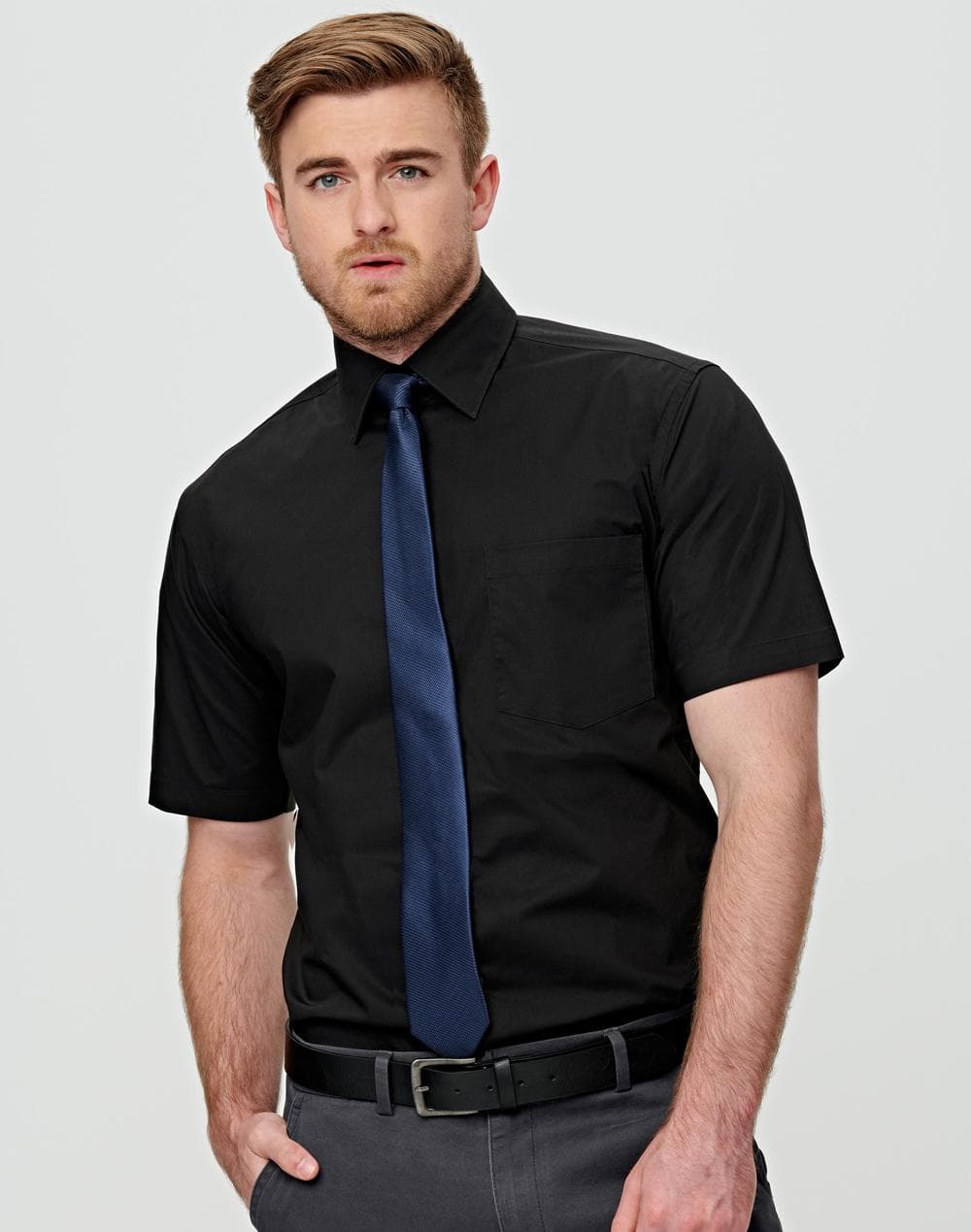 Men's Cotton/Poly Stretch S/S Shirt