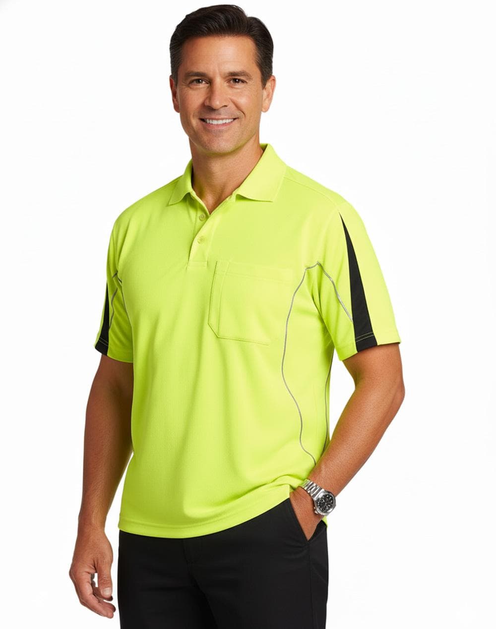 Men's Fashion Hi-Vis S/S Polo