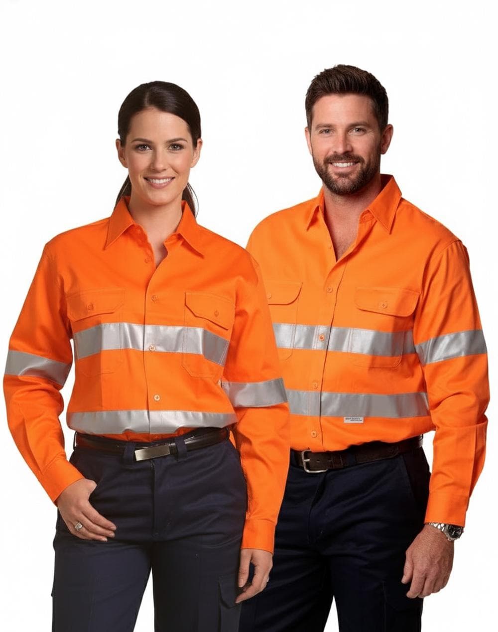 Men's Hi-Vis L/S Drill Shirt With 3M Tapes